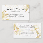 Gelbe goldene ätherische Öle Visitenkarte (Vorne/Hinten)