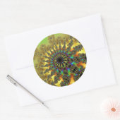 Gelbe goldene Burst Große runde Sticker (Umschlag)