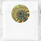Gelbe goldene Burst Große runde Sticker (Tasche)