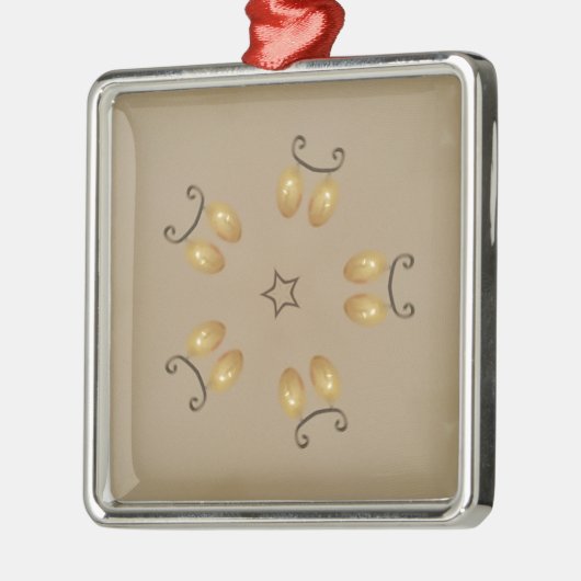 Gelbe goldene Ei Muster Ostereier Rustikal Beige Ornament Aus Metall (Links)