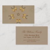 Gelbe goldene Ei Muster Ostereier Rustikal Beige Visitenkarte (Vorne/Hinten)