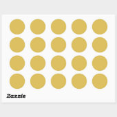 Gelbe goldene Hintergrundfarbe Runder Aufkleber (Blatt)