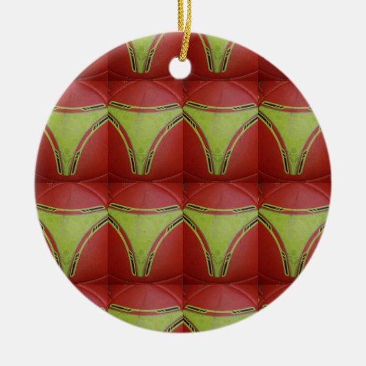 Gelbe goldene Kurven.JPG Keramik Ornament (Vorne)