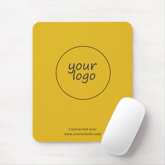 Gelbe goldene Mauspad mit Monogramm (Mit Mouse)