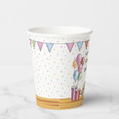 Gelbe goldene Retriever farbenfrohe Pasta Geburtst Pappbecher (Rechts)