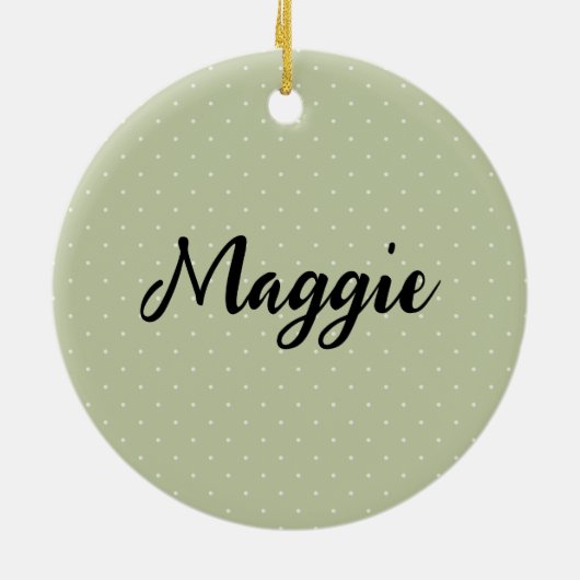 Gelbe goldene Retriever farbige Blume und Name Keramik Ornament (Hinten)