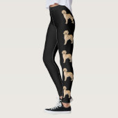 Gelbe goldene Retriever Niedlich Cartoon Hunde Sch Leggings (Links)