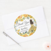 Gelbe goldene Rose Blumenschmetterlinge Fürstin Runder Aufkleber (Umschlag)