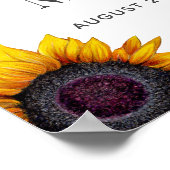 Gelbe goldene Sonnenblumen rustikales Begrüßungsze Poster (Ecke)