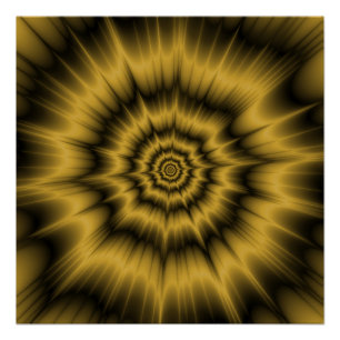 Gelbe Goldexplosion Zazzle Perfektes Poster