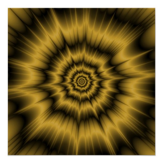 Gelbe Goldexplosion Zazzle Perfektes Poster (Vorderseite)