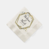 Gelbe goldfarbene Blume Serviette (Ecke)