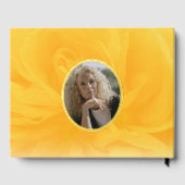 Gelbe Goldfolie aus Rosa Gästebuch (Rückseite)