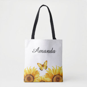 Gelbe Goldschmetterlingsname Sonnenblume Tasche