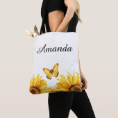Gelbe Goldschmetterlingsname Sonnenblume Tasche (Von Nahem)