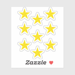 Gelbe Goldstars für Schulen - Prämienaufkleber Aufkleber