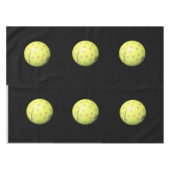 Gelbe Golfbälle auf schwarz, Tischdecke (Vorderseite (Horizontal))