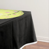 Gelbe Golfbälle auf schwarz, Tischdecke (Beispiel)