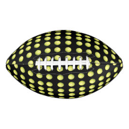 Gelbe Golfbälle auf schwarzem Muster, Football