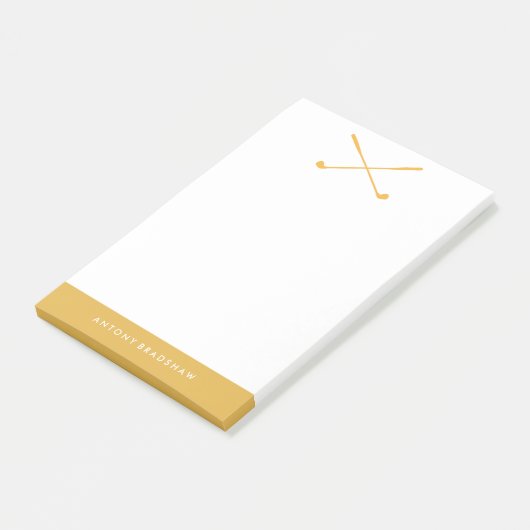Gelbe Golfplätze Personalisiert Post-it Klebezettel (angewinkelt)