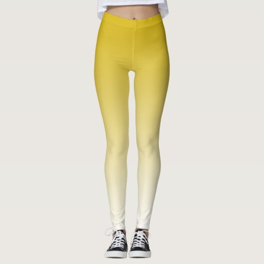 Gelbe Gradient Custom Leggings (Vorderseite)