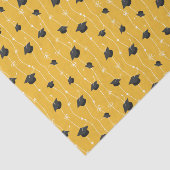 Gelbe Graduierungsklappen und -band Seidenpapier (Ausschnitt)