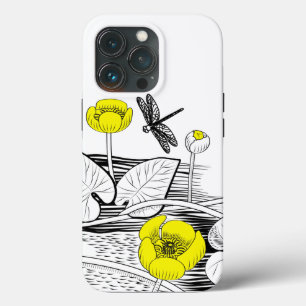 Gelbe Grafik mit Seerosen Case-Mate iPhone Hülle