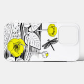 Gelbe Grafik mit Seerosen Case-Mate iPhone Hülle (Rückseite (Horizontal))