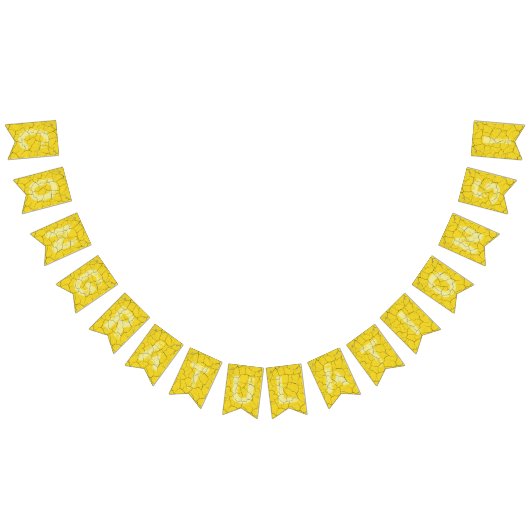Gelbe Gratulation Party Flags knacken Wimpelkette (Alle)