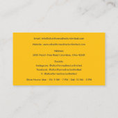 Gelbe graue blaue medizinische Clogs Uniform Visitenkarte (Rückseite)