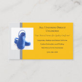 Gelbe graue blaue medizinische Clogs Uniform Visitenkarte (Vorderseite)