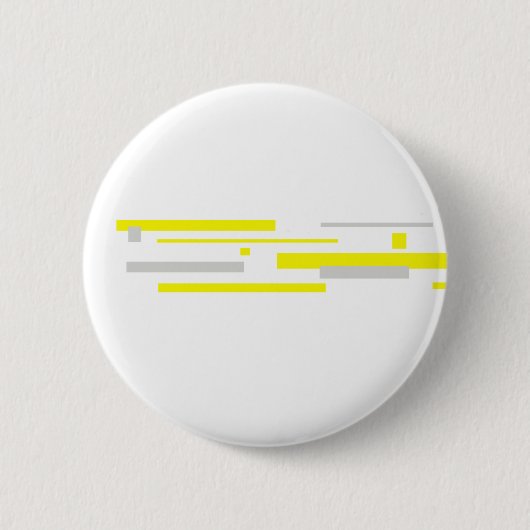 Gelbe graue Blöcke Abstrakte Kunst Button (Vorderseite)