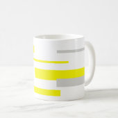 Gelbe graue Blöcke Abstrakte Kunst Kaffeetasse (VorderseiteRechts)