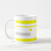 Gelbe graue Blöcke Abstrakte Kunst Kaffeetasse (Links)