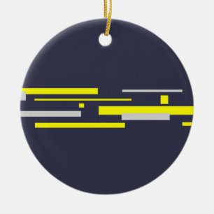Gelbe graue Blöcke Abstrakte Kunst Keramik Ornament