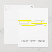 Gelbe graue Blöcke Abstrakte Kunst Postkarte (Vorne/Hinten)