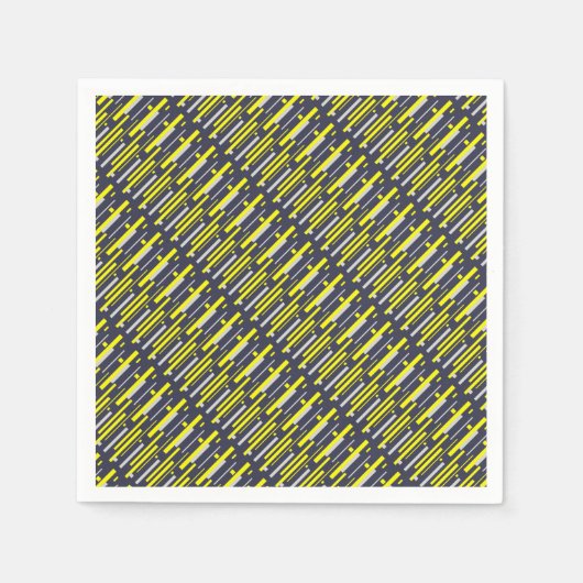 Gelbe graue Blöcke Abstrakte Kunst Serviette (Vorderseite)
