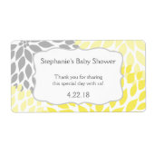 Gelbe graue Mums Wasser Flasche Gefallen (Vorne)