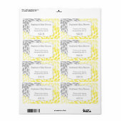 Gelbe graue Mums Wasser Flasche Gefallen (Vorne)