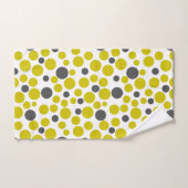 Gelbe graue Polka-Punkte auf weißem Hintergrund Badhandtuch Set (Handtuch)