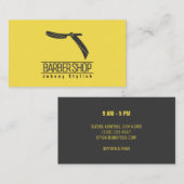 Gelbe graue Rasiermesserabdeckung Visitenkarte (Vorne/Hinten)