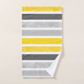 Gelbe graue Streifen Badhandtuch Set (Handtuch)