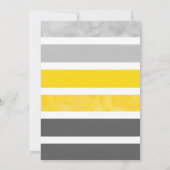 Gelbe graue Streifen Einladung (Rückseite)