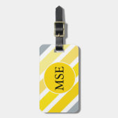 Gelbe graue Streifen Gepäckanhänger (Vorderseite vertikal)