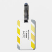 Gelbe graue Streifen Gepäckanhänger (Rückseite vertikal)