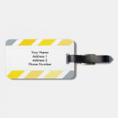 Gelbe graue Streifen Gepäckanhänger (Rückseite horizontal)
