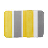 Gelbe graue Streifen - Moderne 2 Badematte (Vorderseite)
