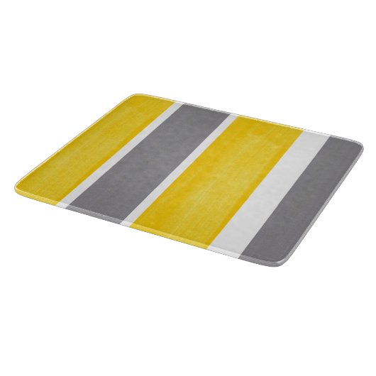 Gelbe graue Streifen - Moderne 2 Schneidebrett (Ecke)