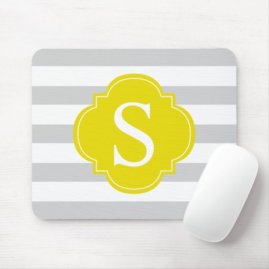 Gelbe graue Streifen Mousepad (Mit Mouse)