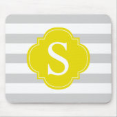 Gelbe graue Streifen Mousepad (Vorne)